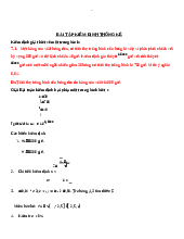 Bài tập kiểm định thống kê | Xác Suất thống kê | Trường Đại học Thủy Lợi