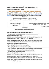 Mẫu Thông báo thay đổi nội dung đăng ký doanh nghiệp mới nhất