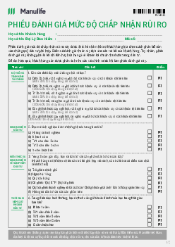 Phiếu đánh giá mức độ chấp nhận rủi ro | PDF