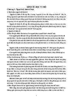 Tổng hợp bài giảng hay | Kinh Tế học đại cương | Đại học Khoa học Xã hội và Nhân văn, Đại học Quốc gia Thành phố HCM