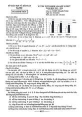 Đề tuyển sinh lớp 10 môn Toán (chuyên) năm 2025 – 2026 sở GD&ĐT Hà Nội