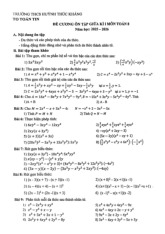 Đề cương giữa kì 1 Toán 8 năm 2025 – 2026 trường THCS Huỳnh Thúc Kháng – Đà Nẵng