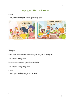 Giải Tiếng Anh lớp 3 Unit 17: Lesson 2 | Global Success