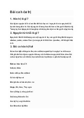 Bài ca nguyên tử khối | Hoá học 8