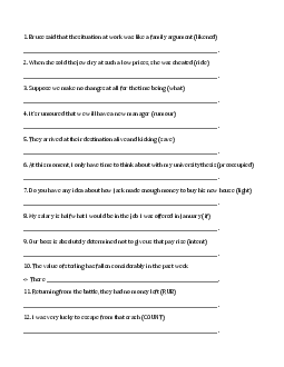 Hơn 700 câu sentence transformations - Biến đổi câu khó, hay ôn thi học sinh giỏi lớp 10, 11, 12...