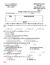 Đề Kiểm Tra Giữa Kỳ 1 KHTN 9 THCS Thuận Tiến 2024-2025 Có Đáp Án