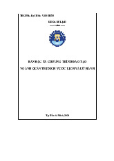 Tiểu luận Bản Đặc Tả Chương Trình 2020 Ngành Quản Trị Dịch Vụ Du Lịch môn Du lịch - Trường Đại học Văn Hiến.