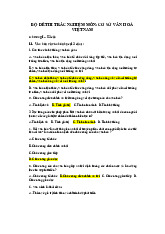 Bộ Đề Thi Trắc Nghiệm Môn Cơ Sở Văn Hóa VN | Trường Đại học Khoa Học Xã Hội và Nhân Văn, Đại học Quốc gia Hà Nội