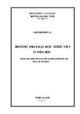 Giáo Trình Môn PPDH toán - PPDH tiếng Việt ở tiểu học | Đại học Vinh