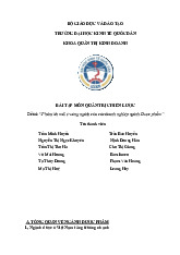 Phân tích môi trường ngành của các doanh nghiệp ngành Dược phẩm | Bài tập môn Quản trị nhân lực