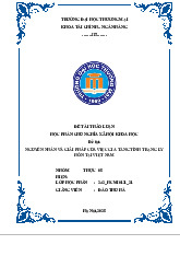 Nguyên Nhân và Giải Pháp Tình Trạng Ly Hôn Tại Việt Nam | Bài thảo luận chủ nghĩa xã hội khoa học