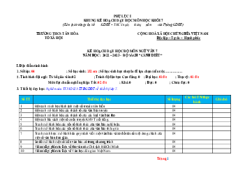 Phụ lục 1 ngữ văn lớp 7 cánh diều trường THCS Tân Hoa