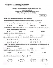 Đề cuối học kì 2 Toán 10 năm 2024 – 2025 trường Lê Thánh Tông – TP HCM