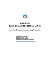 BÀI TẬP LỚN - Vận dụng quy luật giá trị phân tích sự cạnh tranh của Vinfast| Đại học Kinh Tế Quốc Dân
