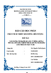 Xây dựng website quản lý tiêm chủng thuộc chương trình tiêm chủng mở rộng cho trẻ em Việt Nam | Báo cáo Lập trình hướng đối tượng