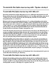 Tả cảnh biển Phú Quốc chọn lọc hay nhất - Tập làm văn lớp 5