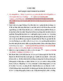Bài tập Quy luật cơ bản của tư duy môn Logic học | Đại học Fulbright Việt Nam