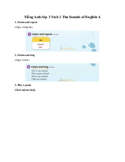 Explore Our World 3 Unit 1 The Sounds of English A