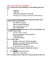 Đề cương trắc nghiệm  môn Marketing căn bản –Trường Đại học Hoa Sen