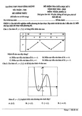 Đề giữa học kỳ 1 Toán 12 năm 2024 – 2025 trường THPT Phan Đình Phùng – Hà Nội