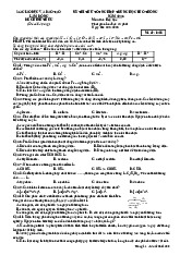 Đề thi thử tốt nghiệp THPT 2025 môn Hóa Sở GD&ĐT Lâm Đồng