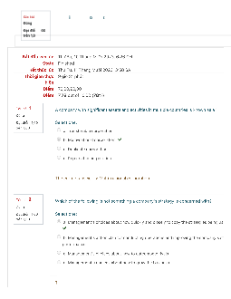 Bài tập trắc nghiệm (quiz) môn Quản trị chiến lược có đáp án
