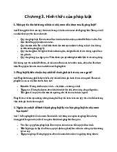 Chương 3 - Hình thức và nguồn của Pháp Luật môn Pháp luật đại cương | Trường Đại học Hà Tĩnh