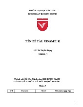 Chiến Lược Kinh Doanh của Vinamilk - Nhóm 7 - Bài Luận Khoa QTKD. Môn Quản trị kinh doanh | Đại học Công nghệ Thành phố Hồ Chí Minh