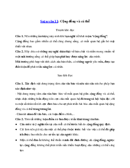 Soạn bài Cộng đồng và cá thể Kết nối tri thức