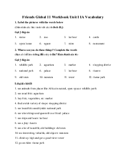 Giải Tiếng anh 11 Workbook Unit I IA Vocabulary | Friends Global