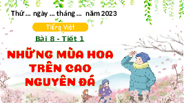 Giáo án điện tử Tiếng Việt 4 Tập Đọc Chân trời sáng tạo: Những mùa hoa trên cao nguyên đá