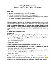 Chương I: Các Thời Kỳ Phát Triển Của Trẻ Em | Tài liệu Nhi Khoa