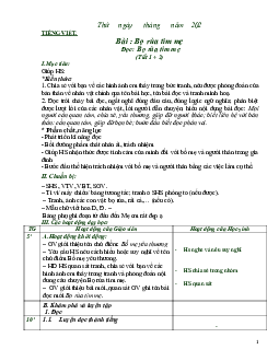Giáo án Tiếng Việt 2 sách Chân trời sáng tạo Học kì 1| Tuần 5