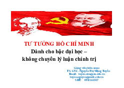 Slide chương 6 Tư tưởng Hồ Chí Minh | Trường Đại học Mở Thành phố Hồ Chí Minh