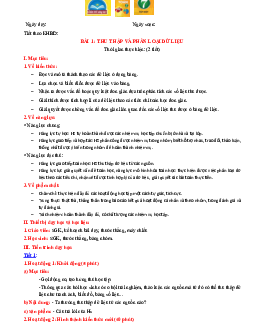 Giáo án Toán 7 Chương 5 Bài 1 sách Chân trời sáng tạo
