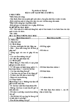 Giáo án Tự nhiên và xã hội 2 sách Kết nối tri thức với cuộc sống (Cả năm) | Tuần 4
