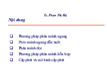 Thiết kế Cơ sở dữ liệu phân tán môn Cơ sở dữ liệu phân tán | Trường đại học kinh doanh và công nghệ Hà Nội