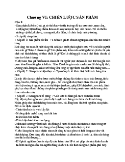 Đề cương ôn tập Nguyên lý Marketing