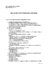 Đề cương môn Tư tưởng Hồ chí minh - trường đại học kinh tế- tài chính thành phố Hồ chí minh.