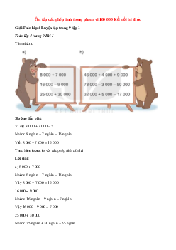 Toán lớp 4 Bài 2: Ôn tập các phép tính trong phạm vi 100 000 Kết nối tri thức