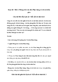 Giải Lịch sử lớp 7 Bài 3: Phong trào văn hóa Phục hưng và cải cách tôn giáo | Cánh diều