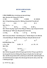 Đề ôn tập hè lớp 4 lên lớp 5 môn Toán - Đề số 3
