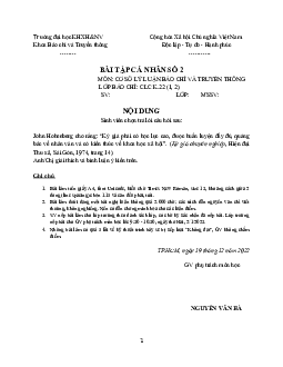 Nội dung bài tập số 2