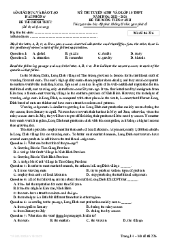 Đề thi Tiếng Anh vào 10 Hải Phòng 2023 (có đáp án)