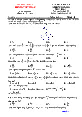 Đề giữa kì 1 Toán 11 năm 2025 – 2026 trường THPT An Lạc – TP HCM