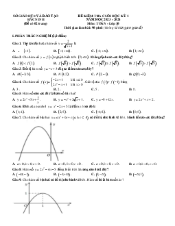 Đề thi học kỳ 1 Toán 10 Sở GD Bắc Ninh 2023-2024 (có đáp án)
