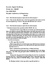 Bài tập Luật Hình sự - Phân tích tội phạm và đặc điểm | Pháp Luật Đại Cương | Trường Đại học Hà Nội