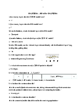 Trắc nghiệm Mạng máy tính - Mạng máy tính | Trường Đại học Khoa học Tự nhiên, Đại học Quốc gia Thành phố Hồ Chí Minh