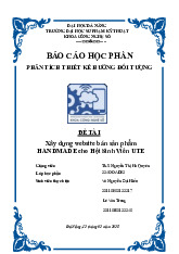 Xây dựng website bán sản phẩm HANDMADE cho Hội Sinh Viên UTE | Báo cáo Lập trình hướng đối tượng