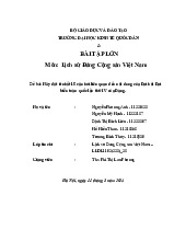 Bài tập lớn môn lịch sử Đảng–Trường Đại học kinh tế quốc dân